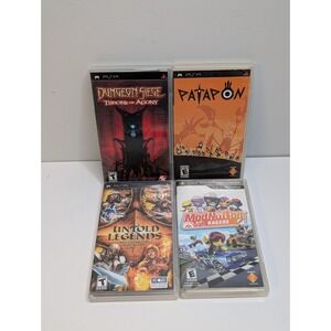 Sony PSP RPG & Cult Classic Game Lot - Patapon ModNation Dungeon Siege CIB